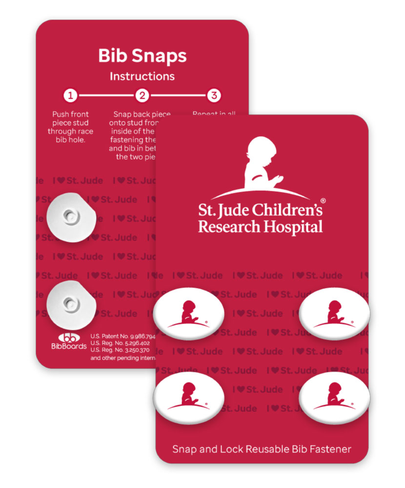 Primary image 4-Pack St. Jude Logo Bib Snaps